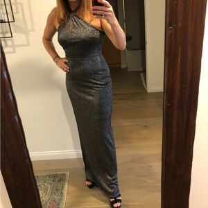 Silver metallic Ted Baker maxi dress Size 3 (US 6-8)